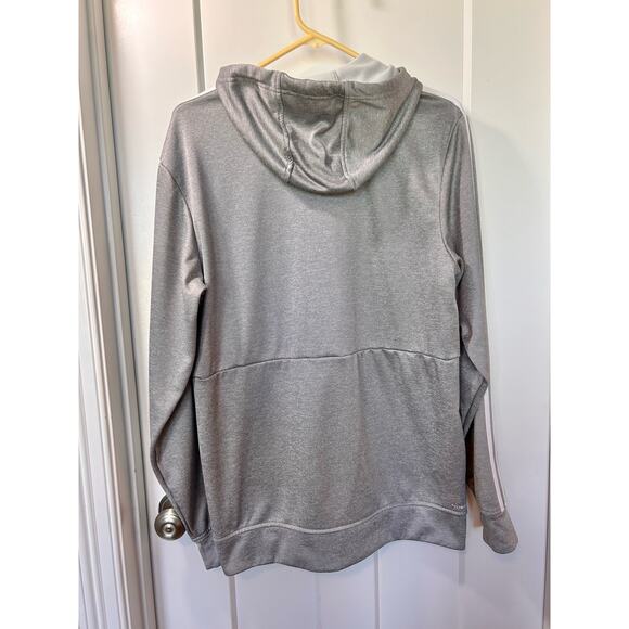 Adidas Men's‎ Fleece Tech Hooded Full Zip Sweatshirt Pullover Gary Size Medium - Picture 4 of 14